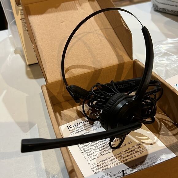HEADSET USB Single-Sided USB Headset with Microphone, Over-The-Head New in box - Picture 1 of 10